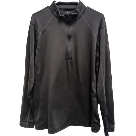 Spyder Mens Sweater Size Large Black 1/4 Zip Long Sleeve Pullover Outdoor - Picture 1 of 8
